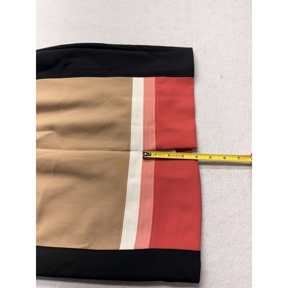 White House Black Market Color Block Sleeveless V-Neck Sheath Dress Size 8 - Picture 7 of 9